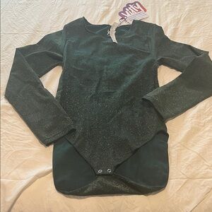 YITTY Shimmery Teal Green Scoop Neck Top